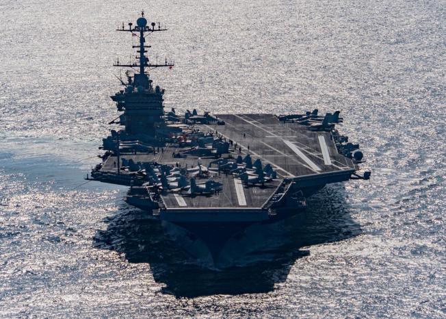 U.S. aircraft carrier USS Harry S. Truman in the Gulf of Oman, Dec. 25, 2015