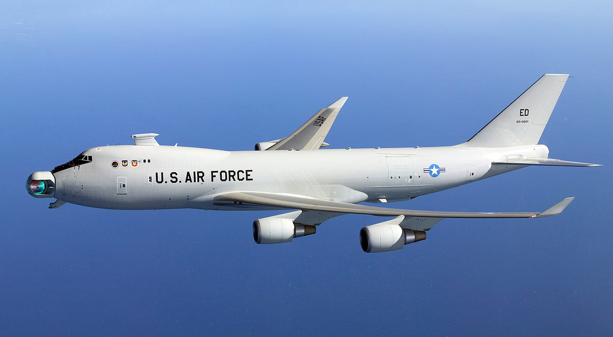 YAL-1A Airborne Laser with mirror unstowed