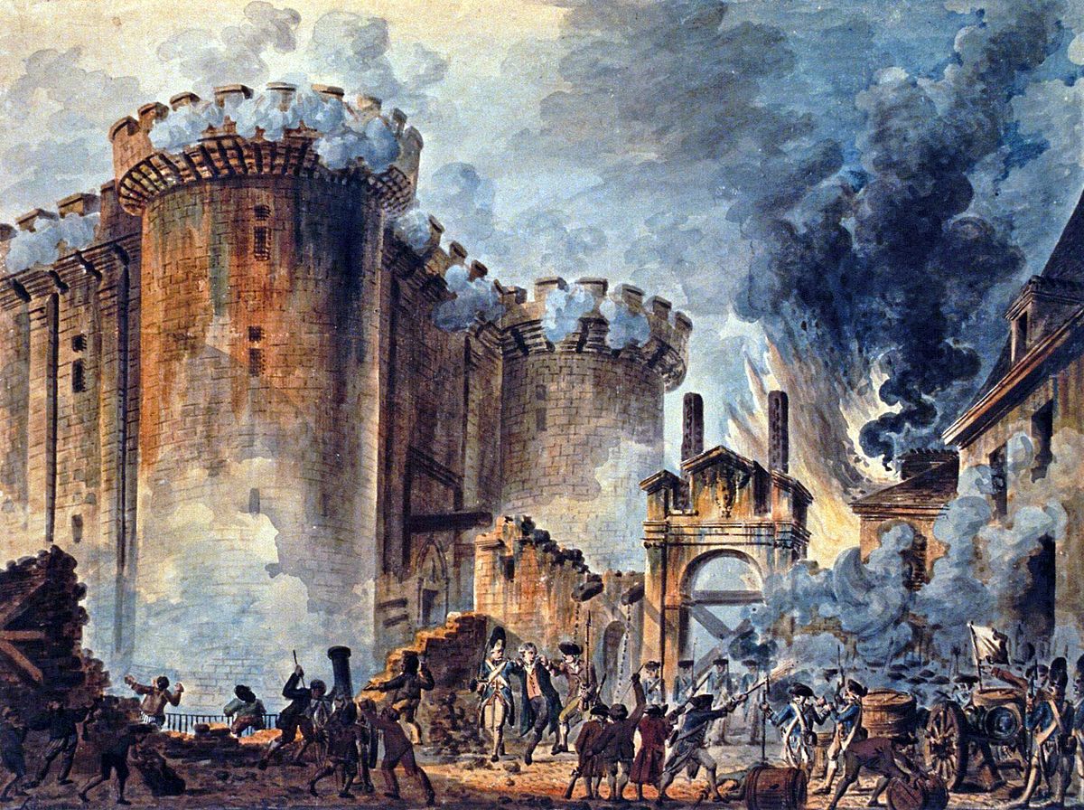 Storming of the Bastille, 14 July 1789 during the French Revolution
