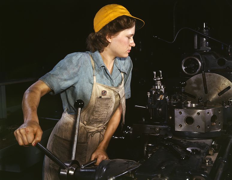 A wartime factory worker in 1940s Fort Worth, Texas