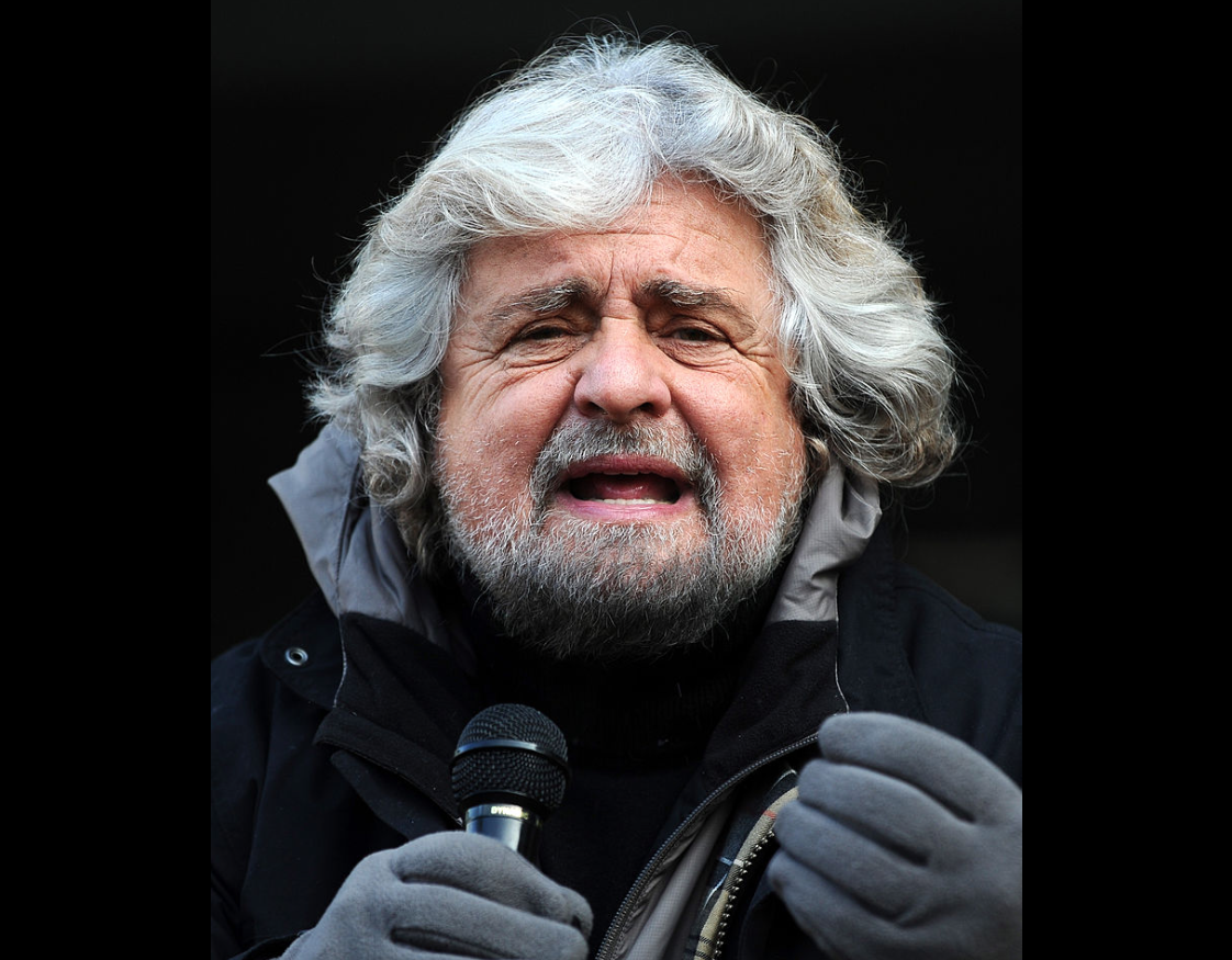 Italy's Beppe Grillo, head of the Italian Five-Star Movement in 2012