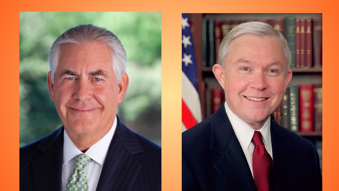 Trump Nominees Rex Tillerson (State) and Jeff Sessions (Justice)