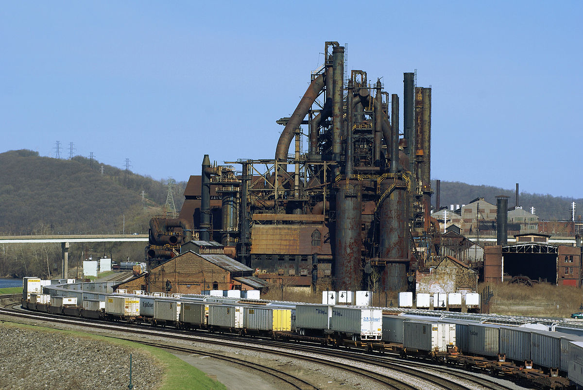Bethlehem Steel (Bethlehem, Pennsylvania facility pictured) was one of the world's largest manufacturers of steel before its closure in 2003