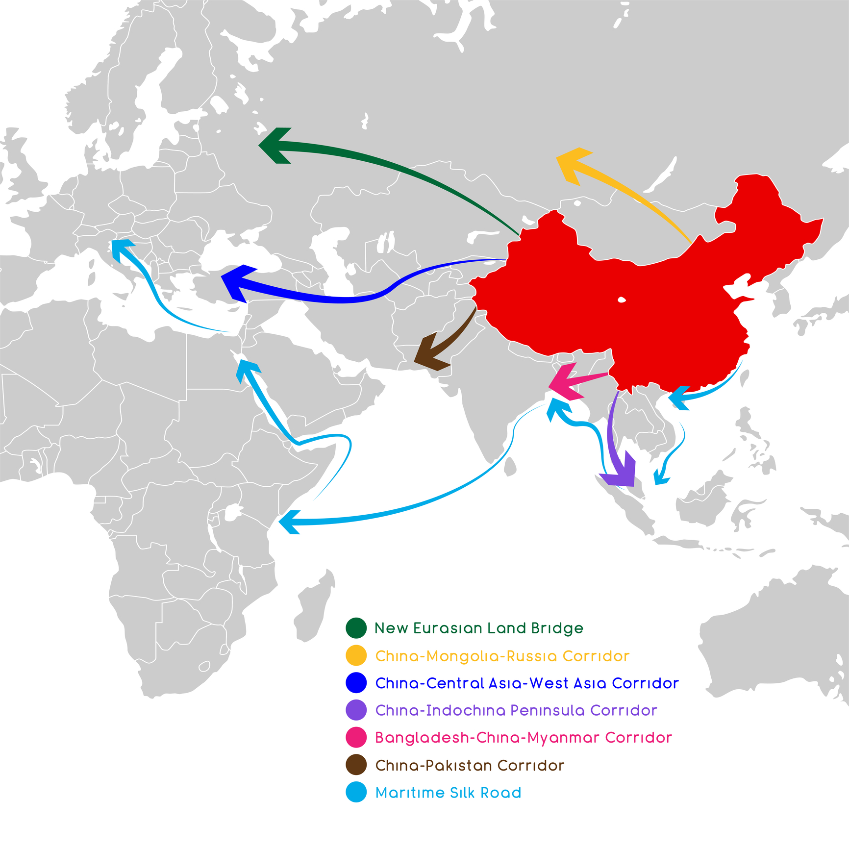 The One Belt - One Road Concept.