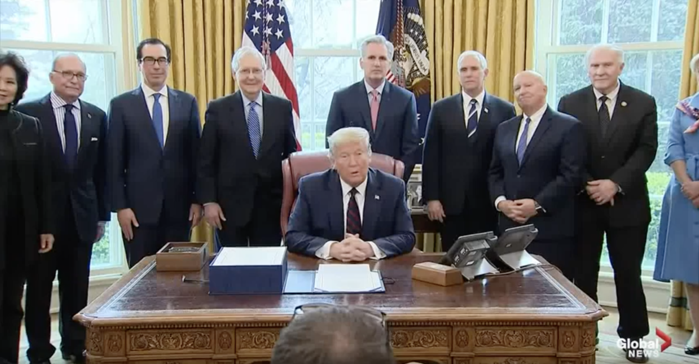 Signing of the CARES Act on 3/6/2020.