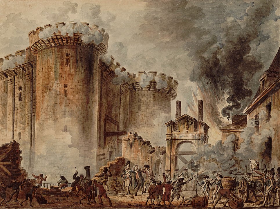 Storming of the Bastille during the French Revolution of 0f 1789-1799.