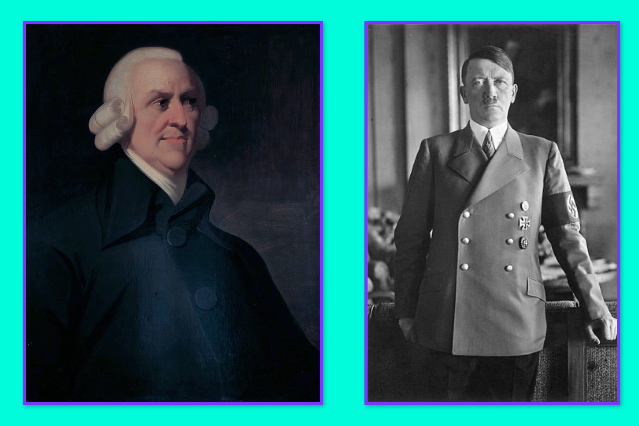 Adam Smith, the father of free-market capitalism, and Adolph Hitler, a practitioner of crony capitalism